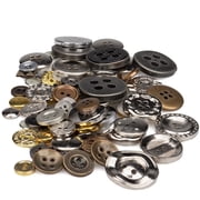 Craft County Plastic Buttons for DIY Projects   Crafting, Sewing, and Knitting   Metallic 100 Pack