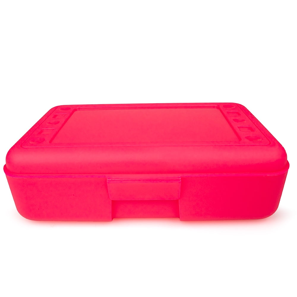 Pink Color Pencil Box Craft County Plastic Pencil Boxes - 12 Vibrant Colors to Choose From ...