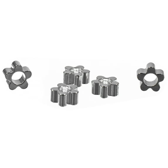 Craft County Plum Flower Bead Multipacks - 6mm Beads for DIY Jewelry and Crafting - Many Colors and Pack Sizes Available