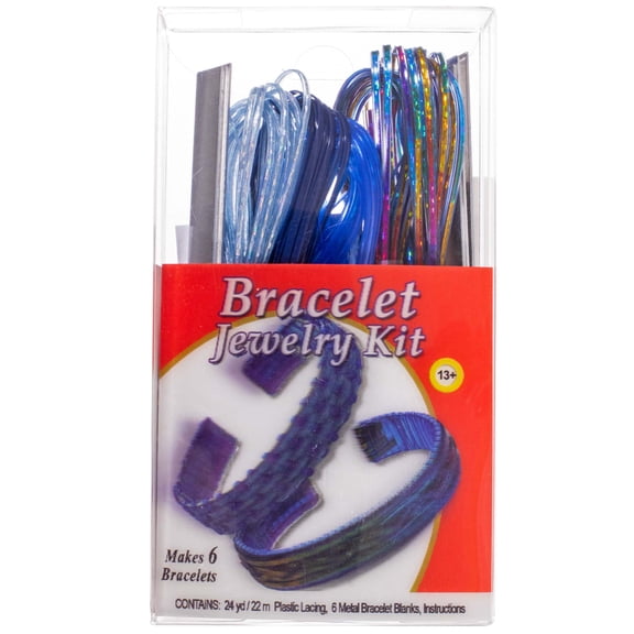 Craft County Rexlace Bracelet Kits with Plastic Lace, Bracelet Blanks, & Instructions for All Skill Levels