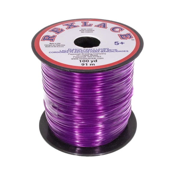 Craft County Rexlace Plastic Craft Lace - 3/32 Inch - Available in a Variety of Colors
