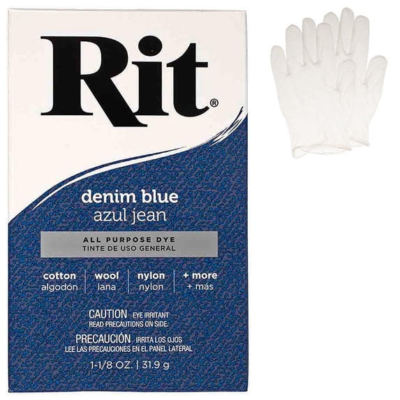 Craft County All-Purpose Denim Blue Powder Fabric Dye for Cotton, 8 oz