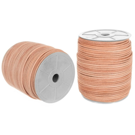 Craft County Round Leather Cord - 3mm - 5, 10, 25, or 50 Yards - Available in Different Colors