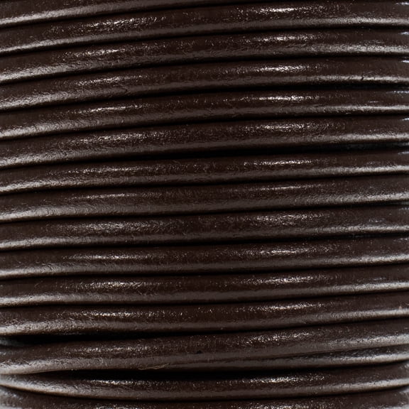 Craft County Round Leather Cord for DIY Jewelry, Clothing, Accessory, and Decor - Multiple Diameter, Length, and Color Options