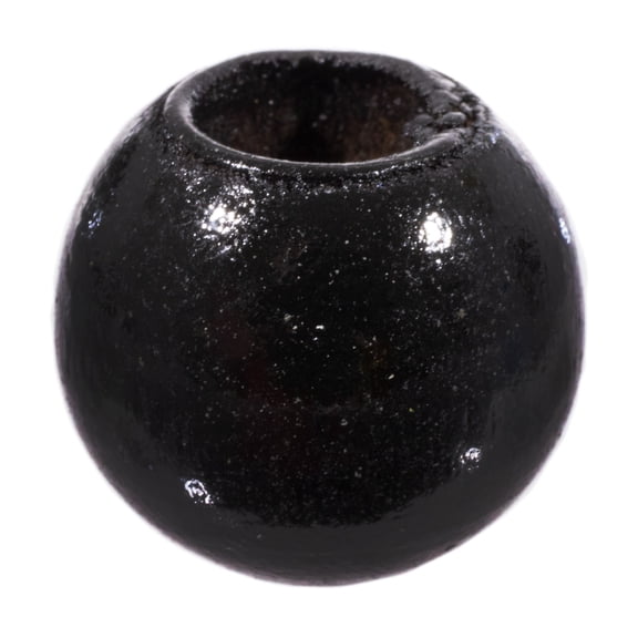 Craft County Round Wooden Beads for DIY Jewelry Making Necklaces & Bracelets or Macrame Crafts - Multiple Sizes & Paint / Stain Options Available