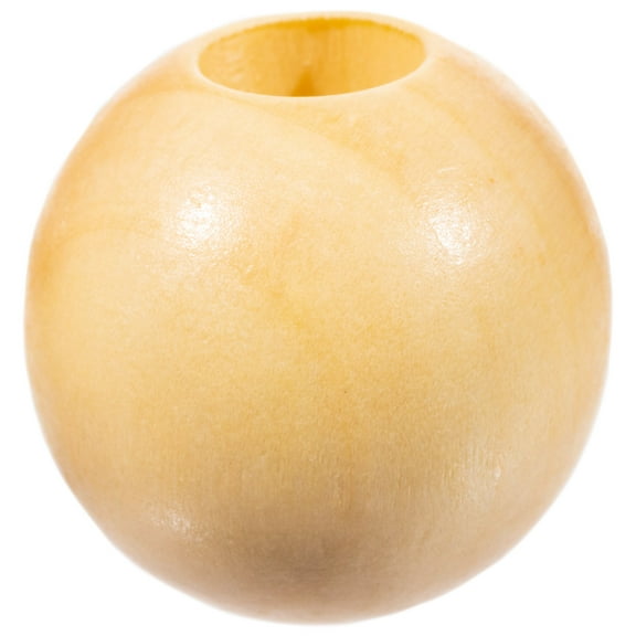 Craft County Round Wooden Beads for DIY Jewelry Making Necklaces & Bracelets or Macrame Crafts - Multiple Sizes & Paint / Stain Options Available