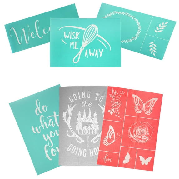 Craft County Silk Screen Printing Mesh Transfer - Self-Adhesive Printing Stencils - Many Inspiring Nature Themes and Cabin Vibes