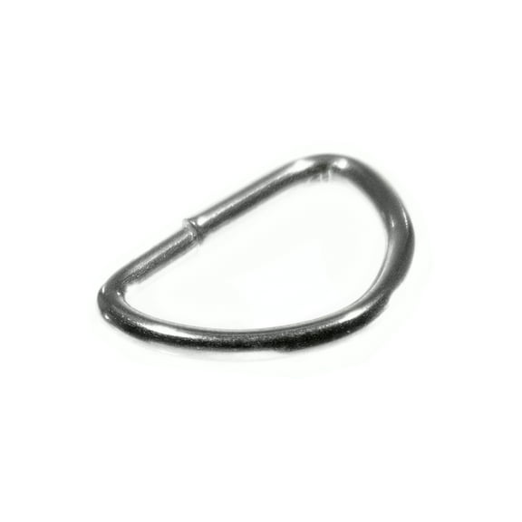 Craft County Silver Non-Welded Metal D-Rings - 5/8 Inch - Multi-Piece Packs Available - Perfect for Additions or Replacements on Apparel, Purses, Backpacks, Craft Projects, DIY Designs and More