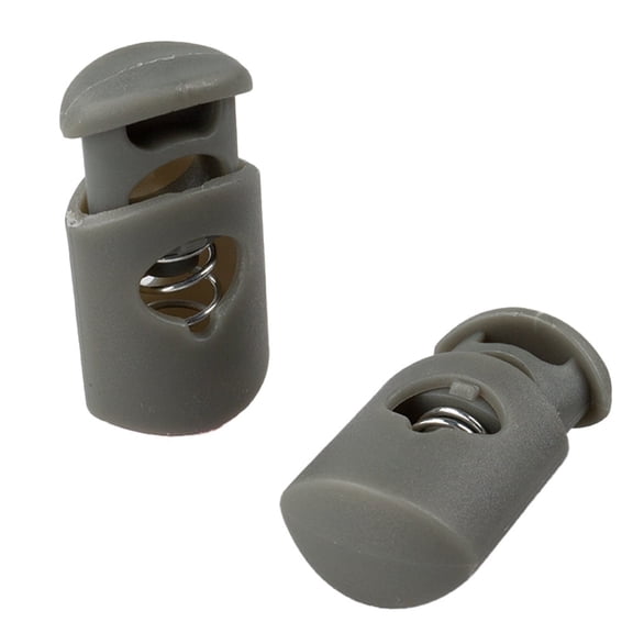 Craft County Single Hole Heavy Duty Plastic Cord Lock Clamp Toggle Stop Slider for Paracord, Drawstrings, Bungee Cord – Indoor/Outdoor Use (50 Pack, Foliage Green)