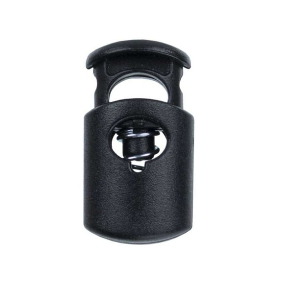 Craft County Single Hole Heavy Duty Plastic Cord Lock Clamp Toggle Stop Slider for Paracord, Drawstrings, Bungee Cord – Indoor / Outdoor Use – Multiple Color