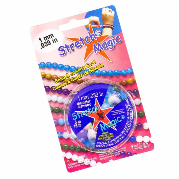 Craft County Stretch Magic Cord for DIY Bracelets, Necklaces, and More - Multiple Sizes, Lengths, and Colors Available