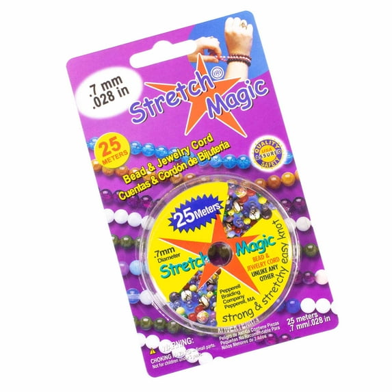 Craft County Stretch Magic Cord for DIY Bracelets, Necklaces, and More - Multiple Sizes, Lengths, and Colors Available