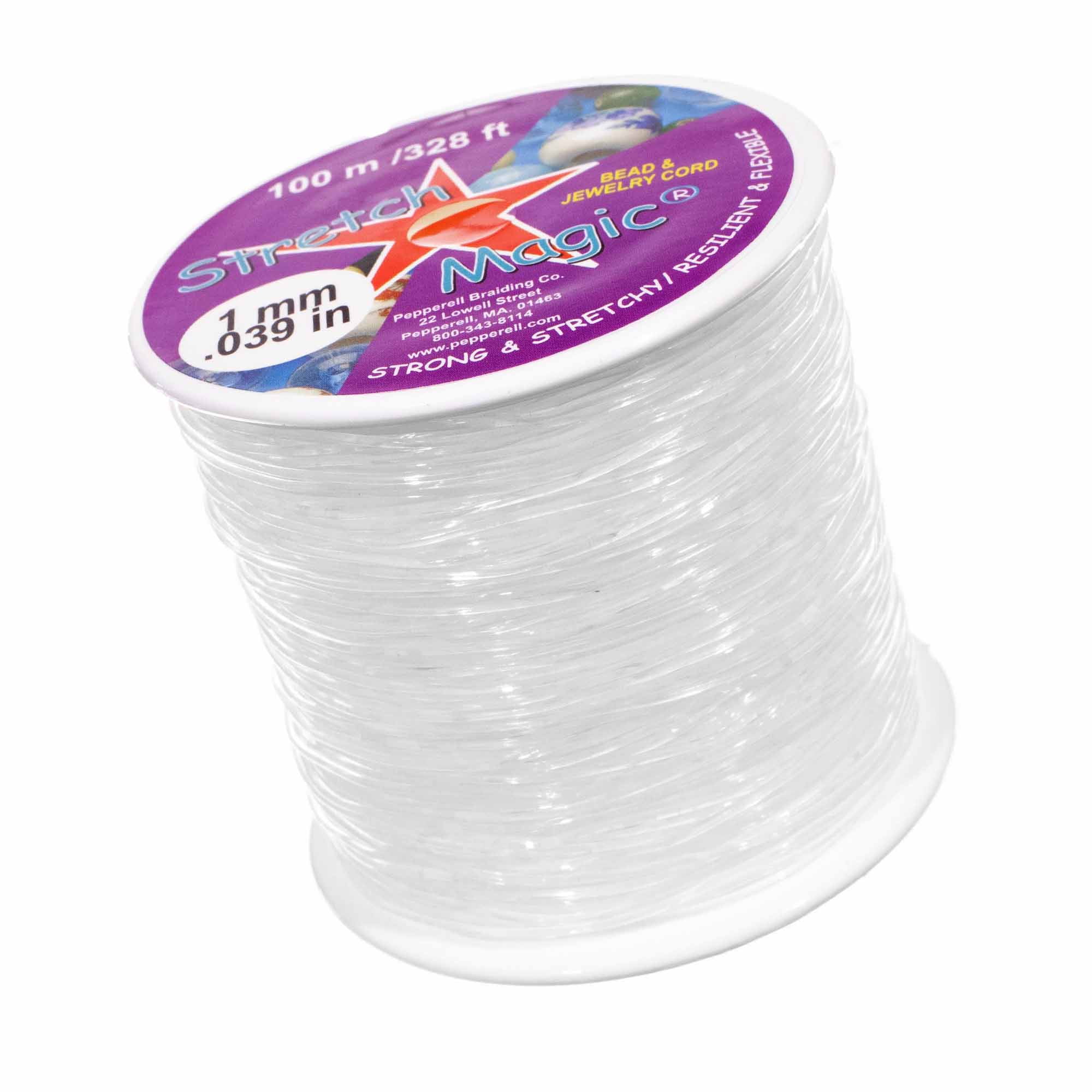 Craft County Stretch Magic Cord for DIY Bracelets, Necklaces, and More - Multiple Sizes, Lengths, and Colors Available