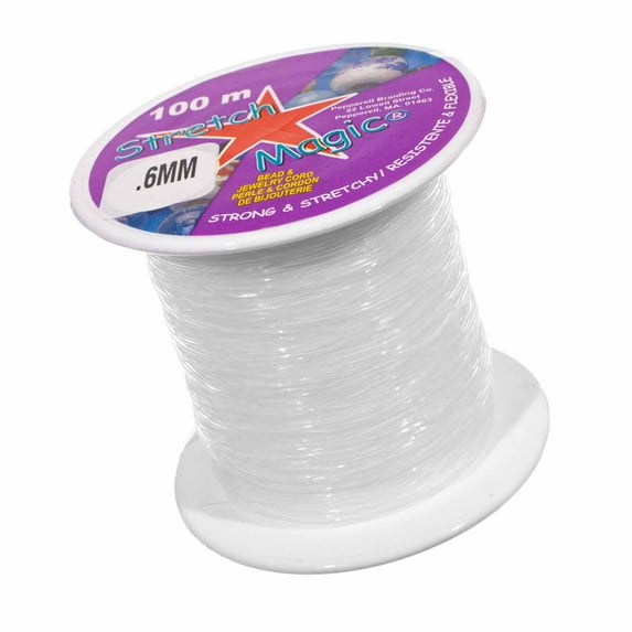 Craft County Stretch Magic Cord for DIY Bracelets, Necklaces, and More - Multiple Sizes, Lengths, and Colors Available