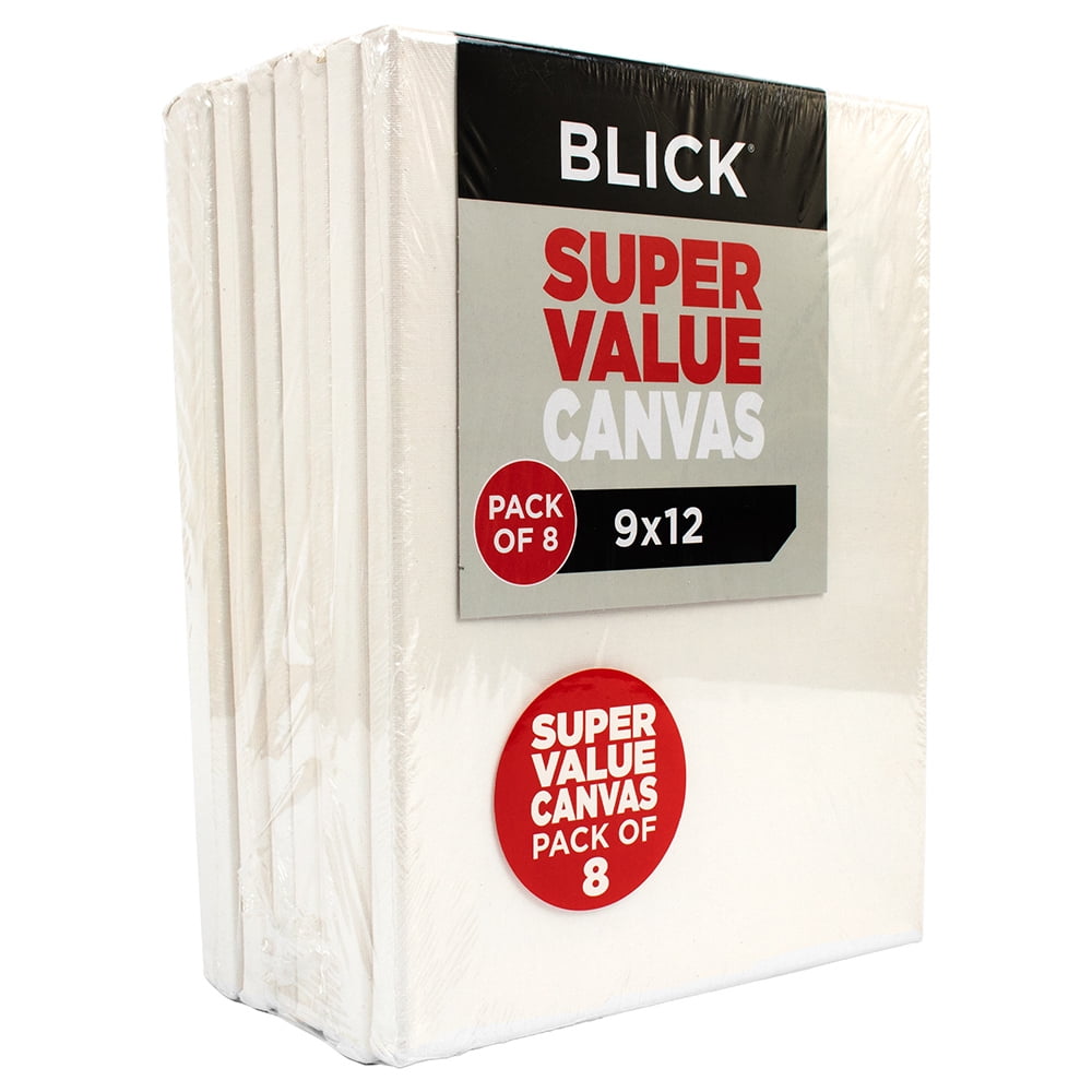 Craft County Super Value Canvas – Pack of 8 – 9”x12” – Oils, Acrylics, tempera