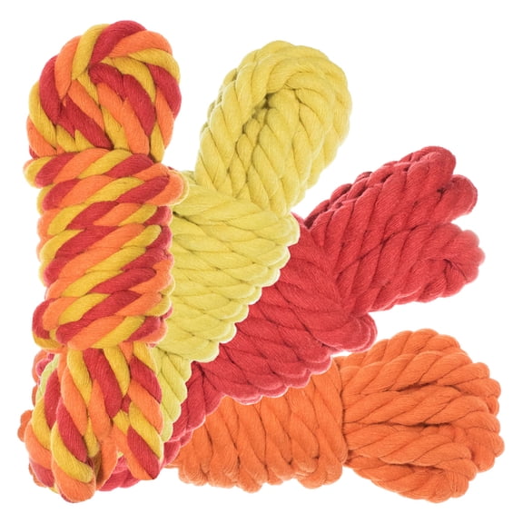Craft County Twisted Natural Cotton Rope Combo Kits - Multiple Colorful Kits, Lengths, & Diameters - Crafting Cord - Décor and Crafts