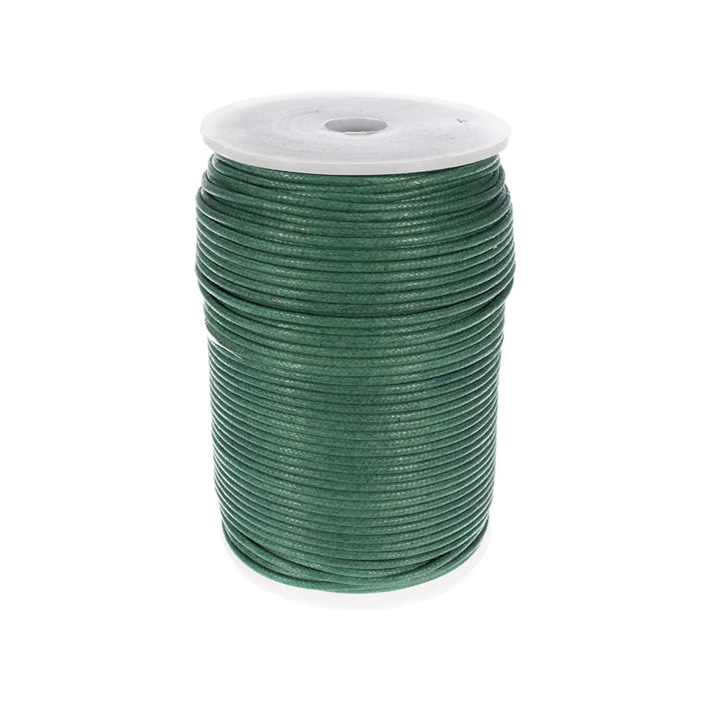 Craft County Waxed Cotton Cord - 1mm / 2mm Macramé Thread 109 Yards / 100 Meter – Variety of Colors