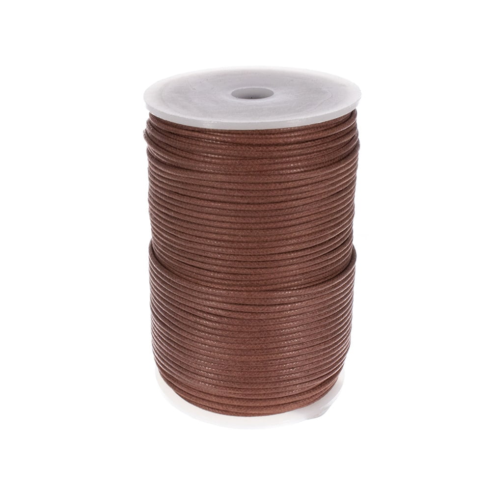 Craft County Waxed Cotton Cord - 1mm / 2mm Macramé Thread 109 Yards / 100 Meter – Variety of Colors