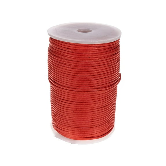 Craft County Waxed Cotton Cord - 1mm / 2mm Macramé Thread 109 Yards / 100 Meter – Variety of Colors