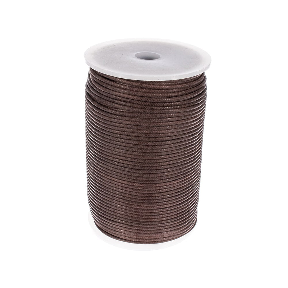 Craft County Waxed Cotton Cord - 1mm / 2mm Macramé Thread 109 Yards / 100 Meter – Variety of Colors