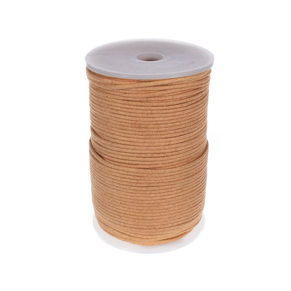 Craft County Waxed Cotton Cord - 1mm / 2mm Macramé Thread 109 Yards / 100 Meter – Variety of Colors