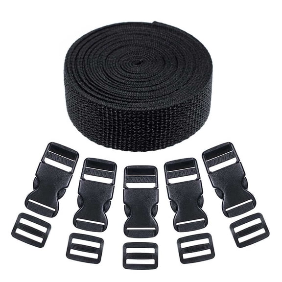 Craft County Webbing and Buckle Kits - Comes with Webbing, Buckles, and Tri-Glide Clips