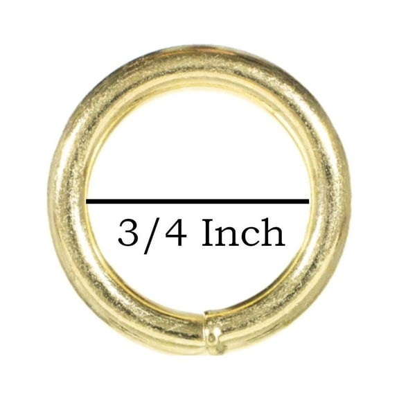 Craft County Welded Brass Plated O-Rings - Great for Crafting, Jewelry, and More
