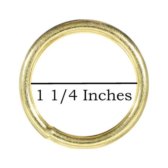 Craft County Welded Brass Plated O-Rings - Great for Crafting, Jewelry, and More
