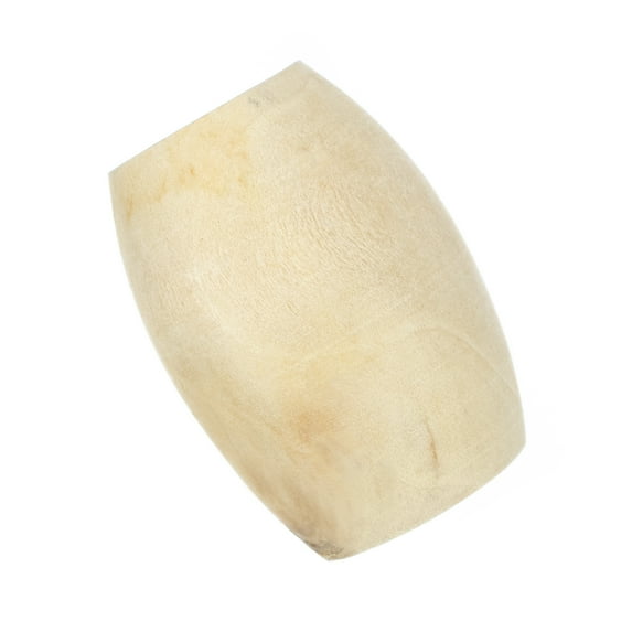 Craft County Wooden Oval Beads - Multiple Pack Options Available - 3/4-Inch Diameter - Natural Wood - Perfect for Crafts, Macrame, Home Decor