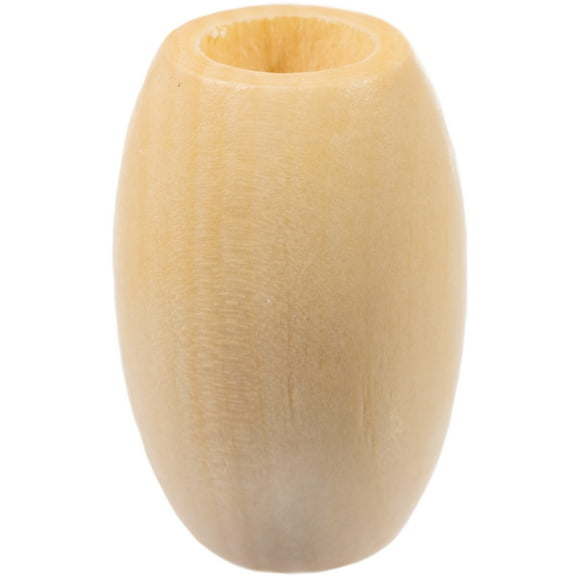 Craft County Wooden Oval Beads for Macrame Projects & DIY Necklaces & Bracelets - Multiple Sizes and Colors Available