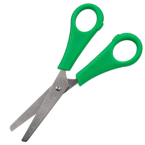 Craft CountyStainless Steel Safety Scissors with Ruler Etched on Blade – Ideal for Crafting, Office Use, Classrooms, and More!