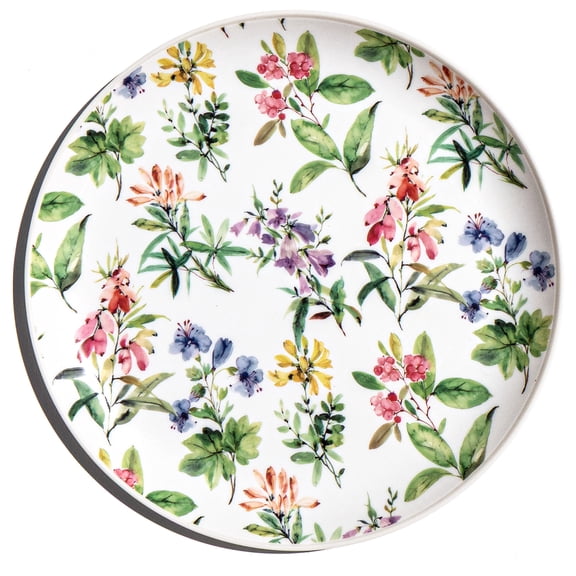 Craft Coupe Recycled PET Wildseed Flowers Dinner Plate - 10.5" - White - Set of 6