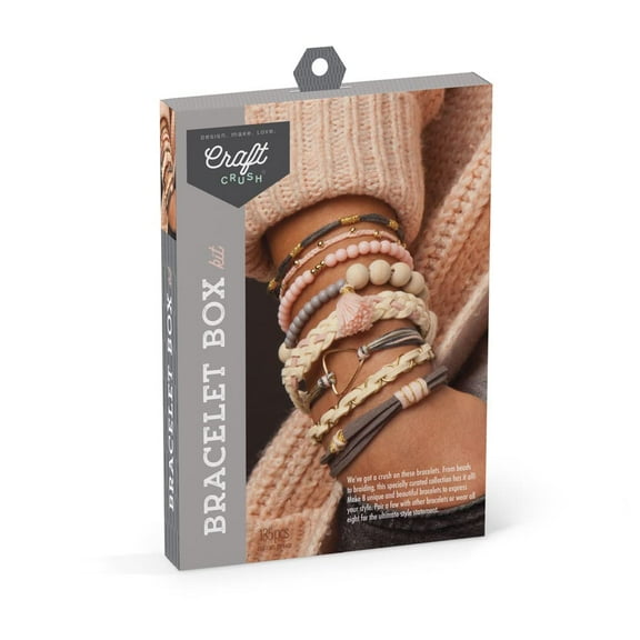 Craft Crush Bracelet Maker EC36Set - DIY Jewelry Making Kit for Teens & Adults - Makes 8 Friendship Bracelets - Mini Kit for Ages 13+