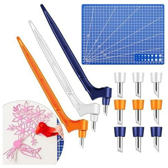 Craft Cutting Tools Set 360 Rotating Gyro Tool Knife Art with Pen for DIY Craf B