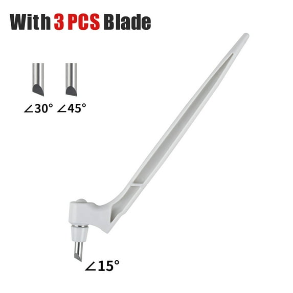Craft Cutting Tools with 360 Degree Rotating Blade Paper-Cutter Art Carving Pen Tool DIY Stainless Steel Portable Cutter Knife (White)