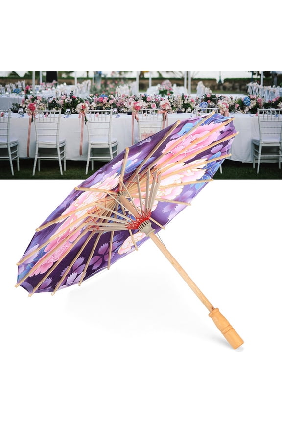 Craft Dance Umbrella Classical Printing Silk Cloth Umbrella Ceiling Home Decoration for Performance PropsType C