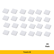 Craft Express 12" x 12" White Square Towels 24-Pack   Sublimation Blanks, Retail-Ready, Soft & Absorbent