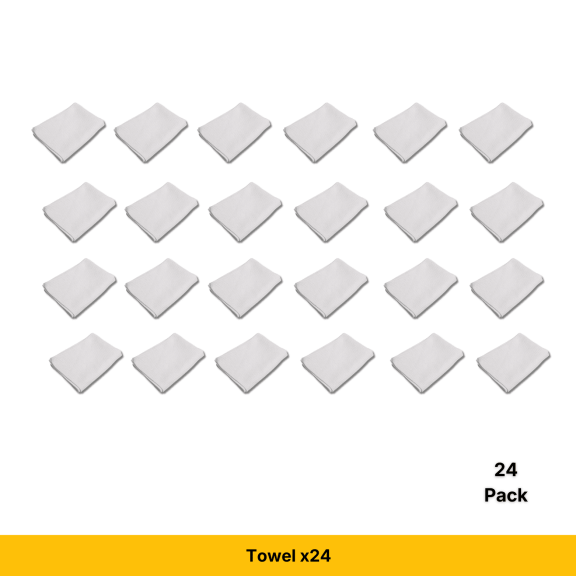 Craft Express 16 x 24 Waffle Kitchen Towels 24-Pack Premium White Polyester Sublimation & Everyday Use