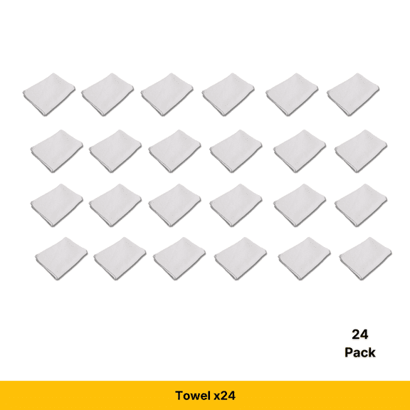 Craft Express 16 x 24 Waffle Kitchen Towels 24-Pack Premium White Polyester Sublimation & Everyday Use