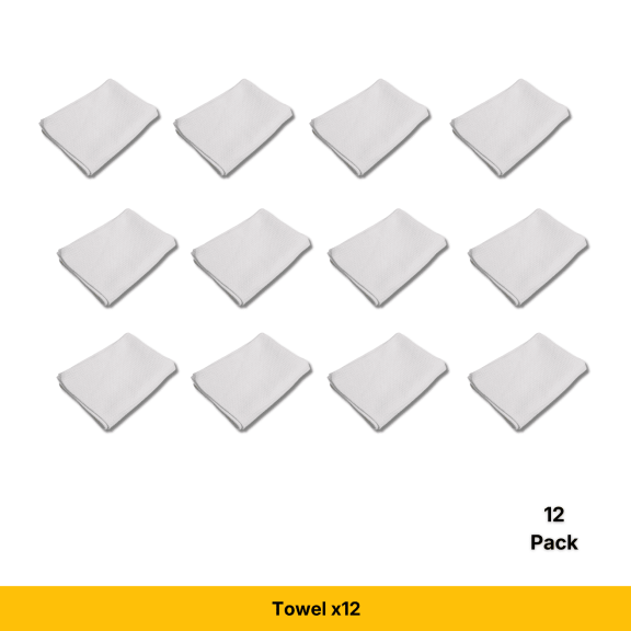 Craft Express 16 x 24 Waffle Kitchen Towels 4-Pack Premium White Polyester Sublimation & Everyday Use