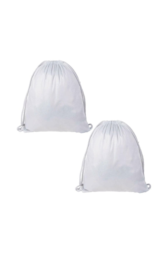 Sublimation Printing Drawstring Backpacks - Glitter, Pkg of 2