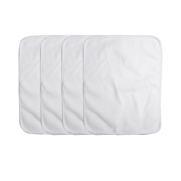 Craft Express 2 Pack Fleece Sublimation Burp Cloths Soft White Baby Blanks