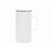Craft Express 4 Pack 20oz Stainless Steel Sublimation Handled Mugs with Slide Lids