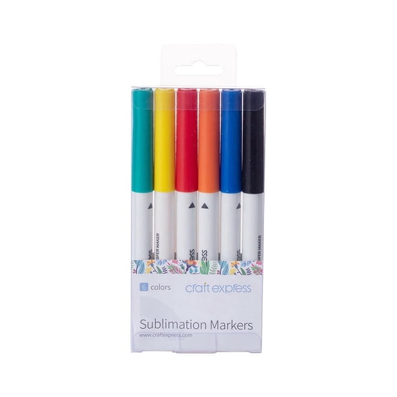 Craft Express 6 Pack Assorted Colors Joy Sublimation Markers