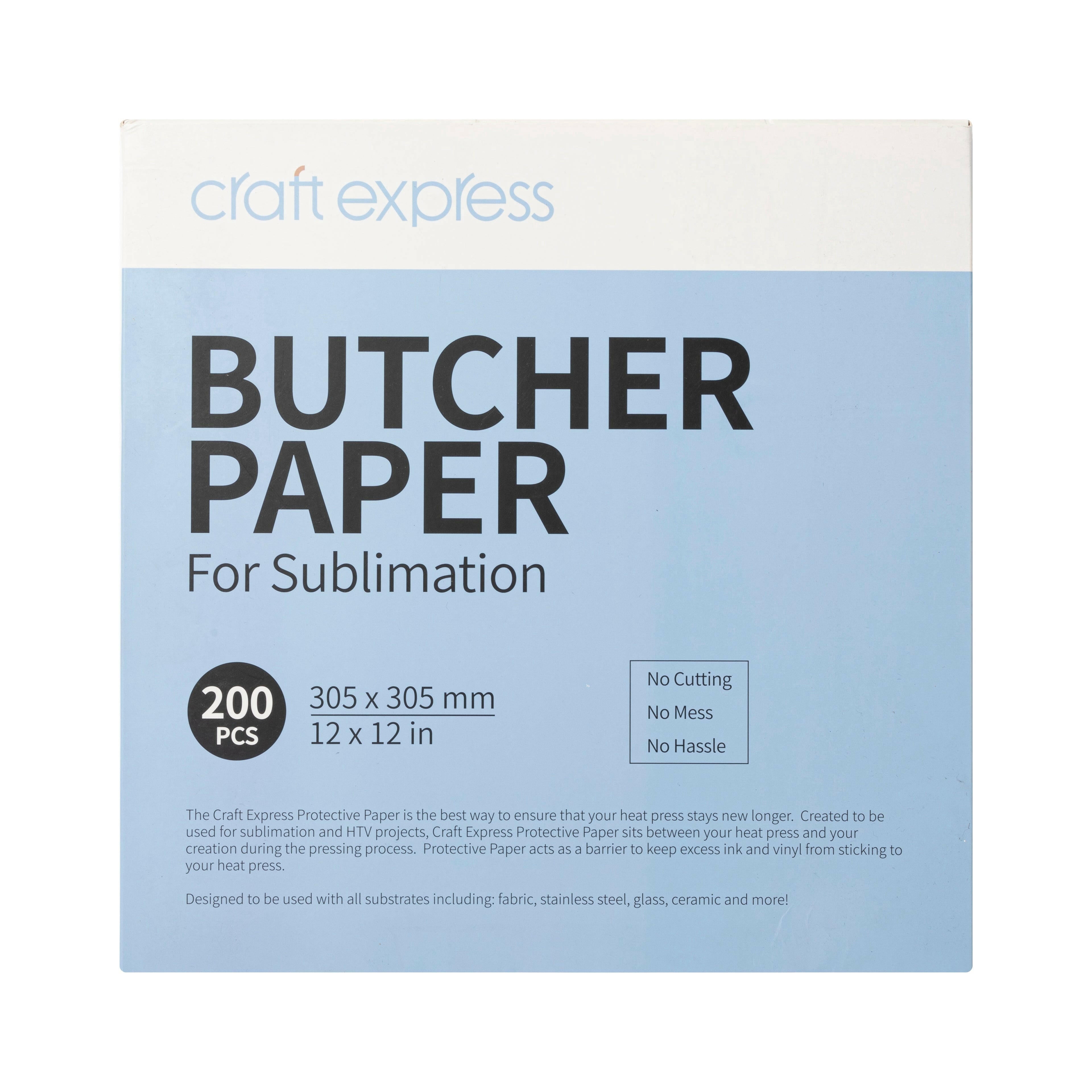 Craft Express Protective Butcher Paper &ndash; 200 Pack for Sublimation Heat Pressing