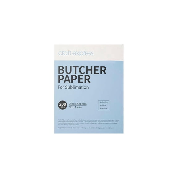 Craft Express Protective Butcher Paper – 200 Pack for Sublimation Heat Pressing