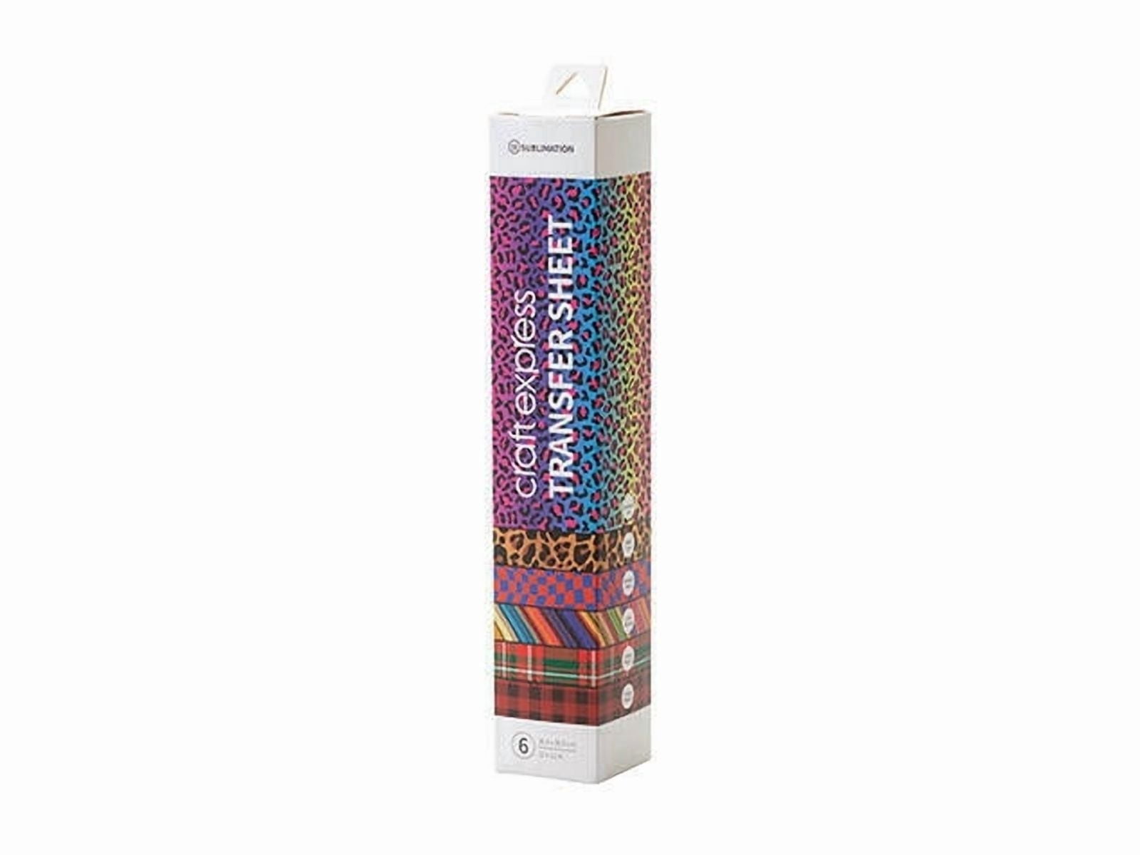Craft Express Assorted Large Sublimation Transfer Sheets &ndash; Multi-Colored Designs, 10 Pack