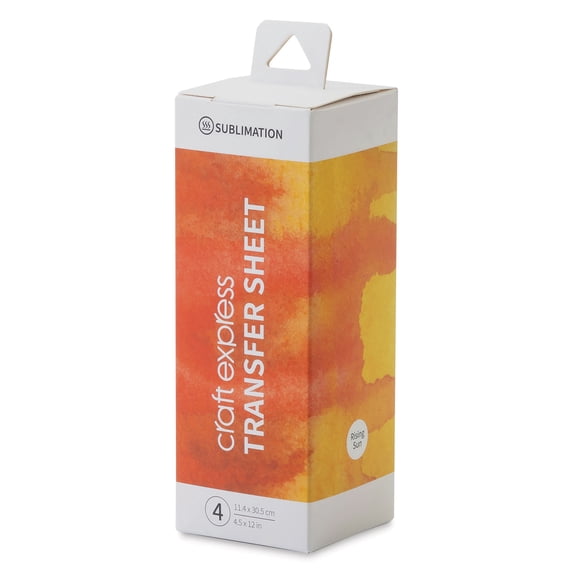Craft Express Sublimation Pattern Transfer Sheets - Rising Sun, 4-1/2" x 12", Pkg of 4