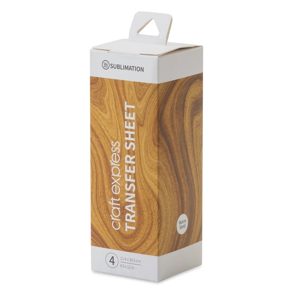 Craft Express Sublimation Pattern Transfer Sheets - Warm Sand, 4-1/2" x 12", Pkg of 4