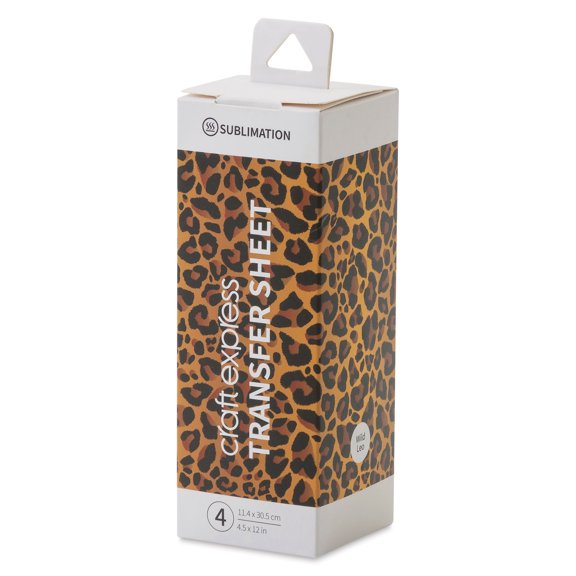 Craft Express Sublimation Pattern Transfer Sheets - Wild Leo, 4-1/2" x 12", Pkg of 4